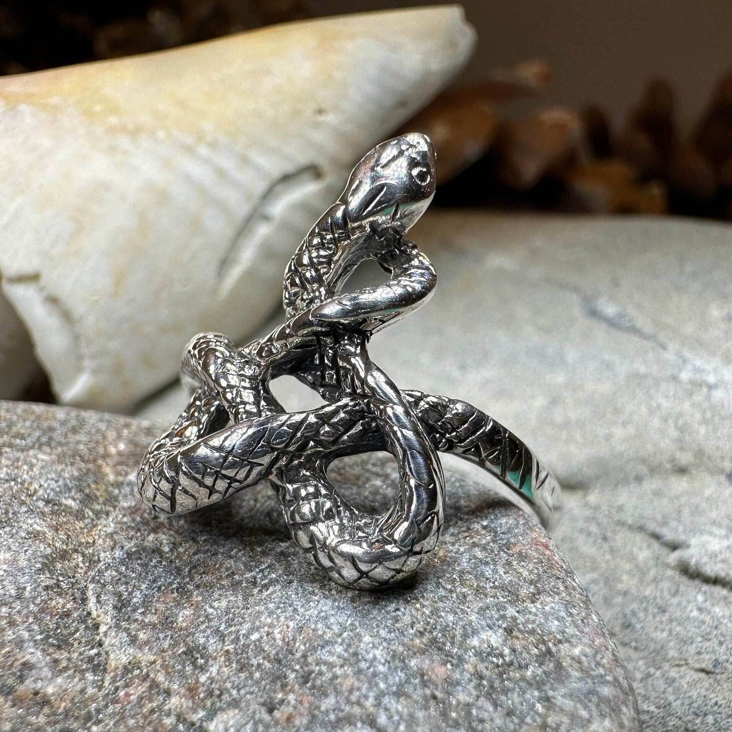 Crynoch Celtic Snake Ring - 7