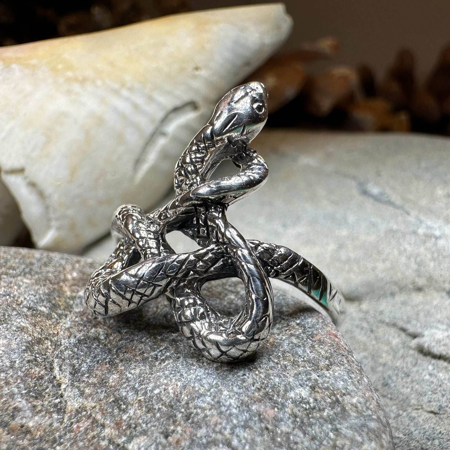 Crynoch Celtic Snake Ring - 7