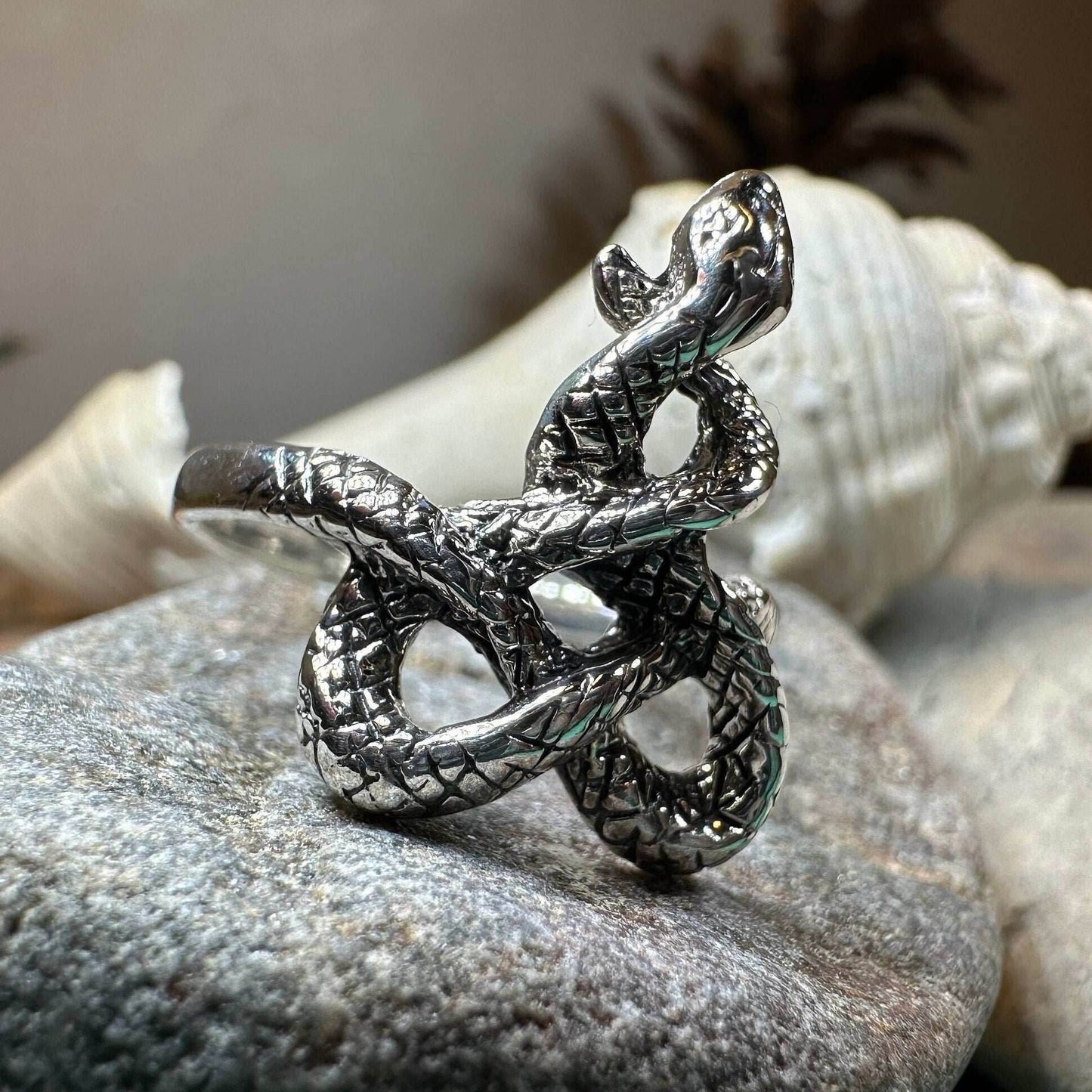 Crynoch Celtic Snake Ring - 7