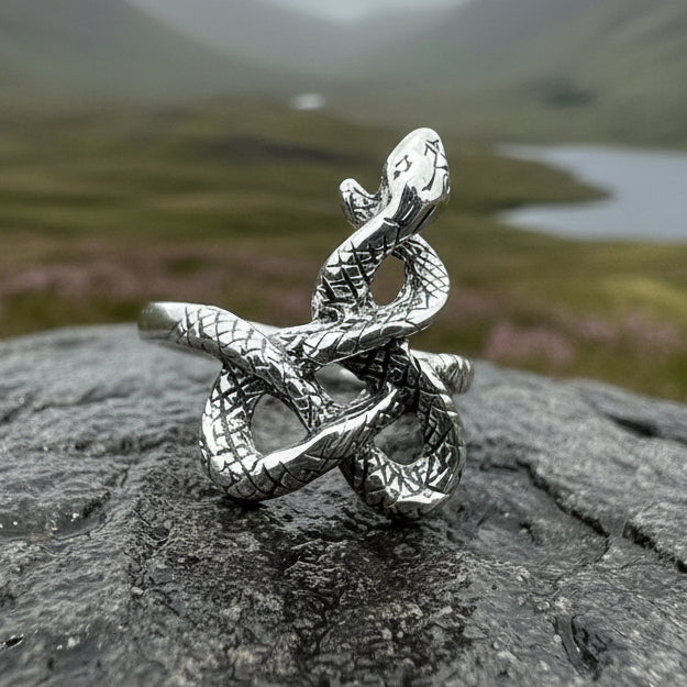 Crynoch Celtic Snake Ring