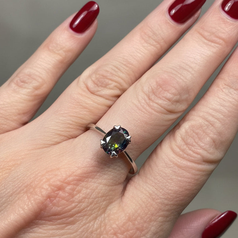 Highland Lass Mystic Topaz Solitaire Ring