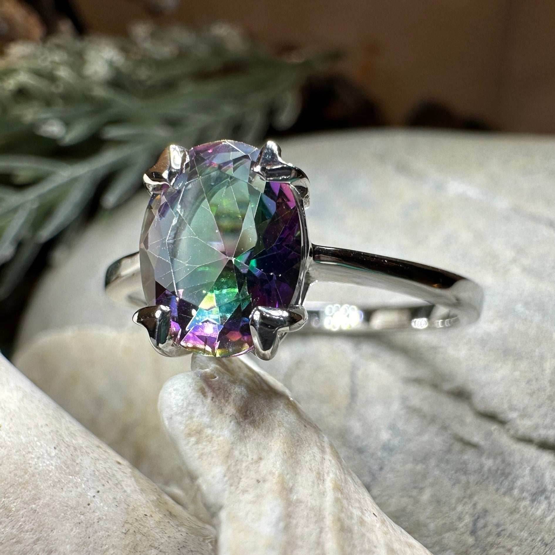 Highland Lass Mystic Topaz Solitaire Ring - 5