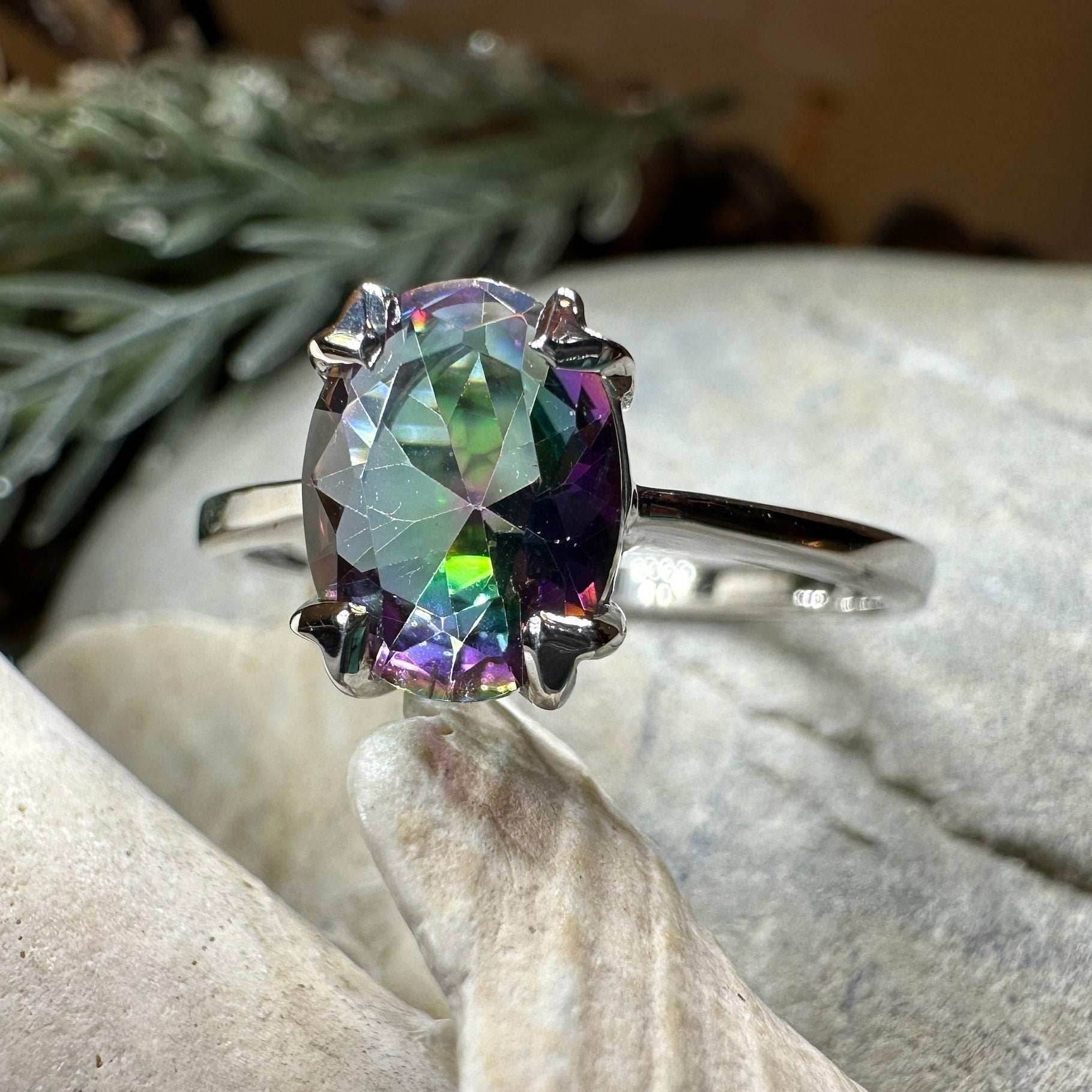 Highland Lass Mystic Topaz Solitaire Ring - 5