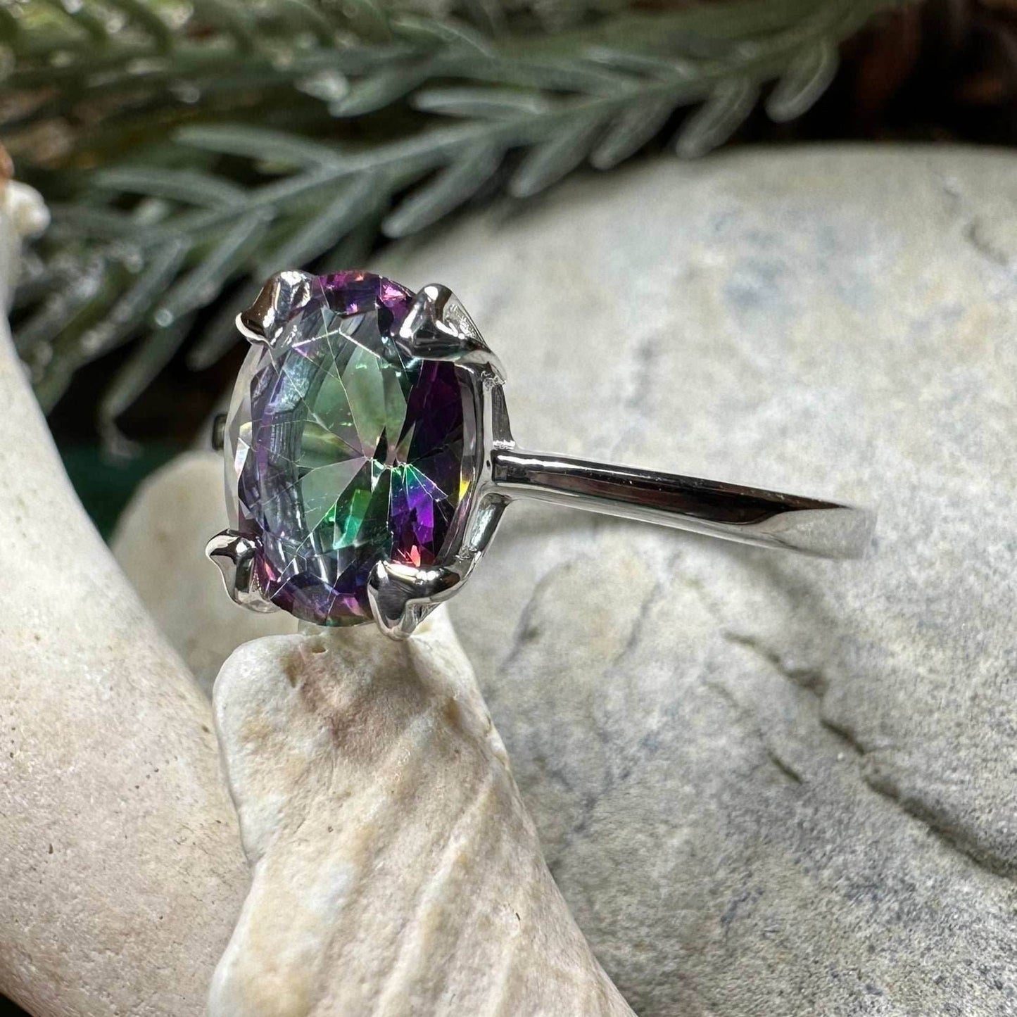 Highland Lass Mystic Topaz Solitaire Ring - 5