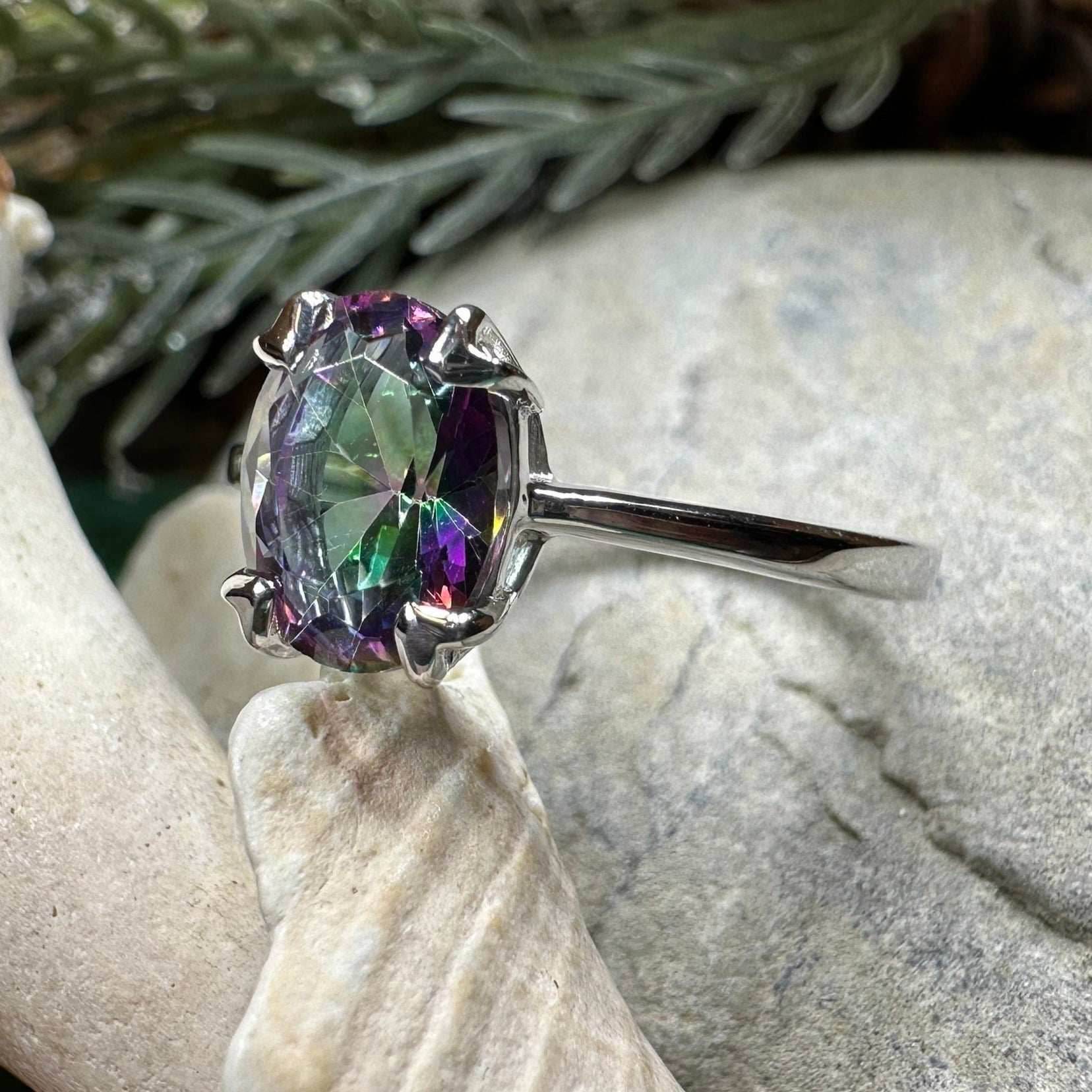 Highland Lass Mystic Topaz Solitaire Ring - 5