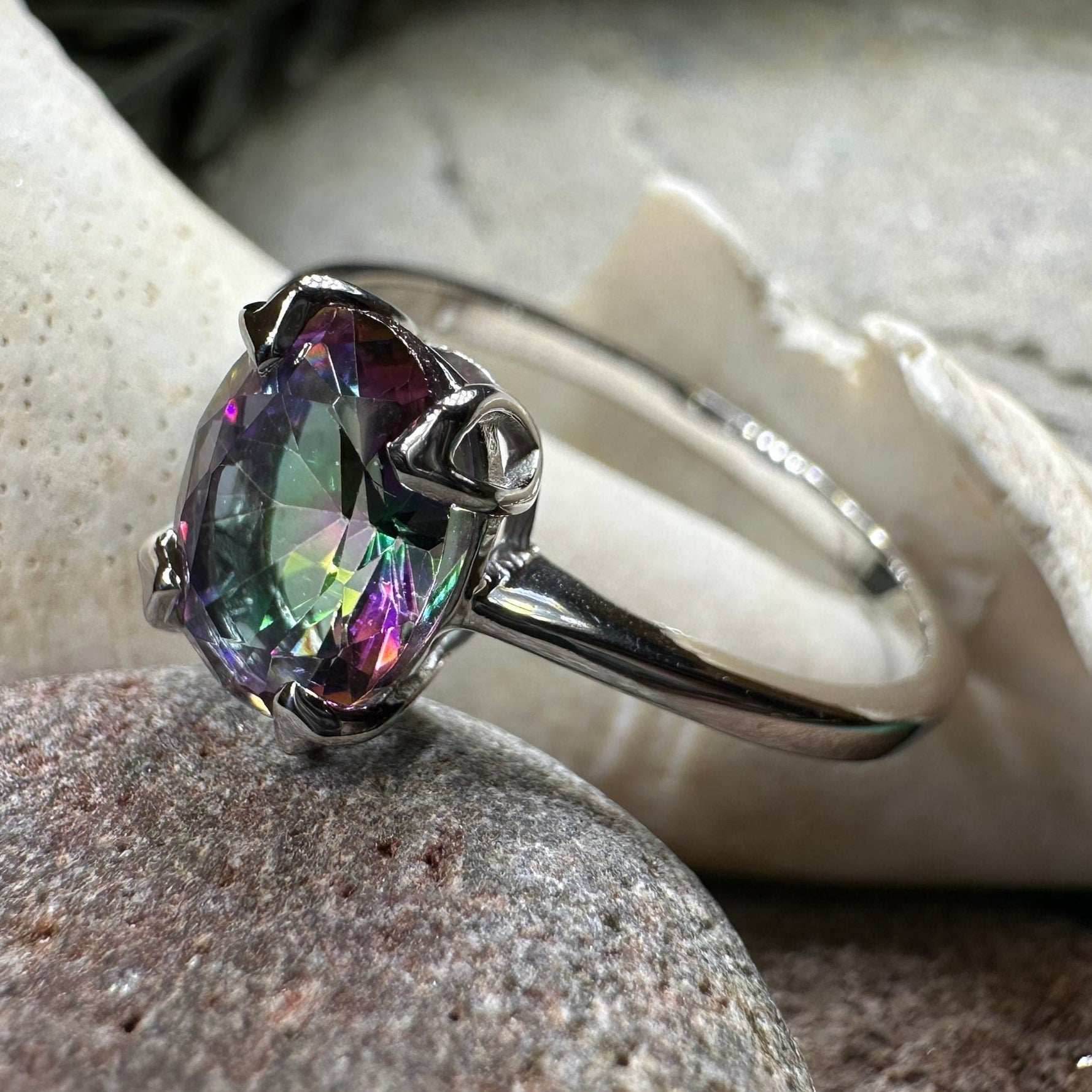 Highland Lass Mystic Topaz Solitaire Ring - 5