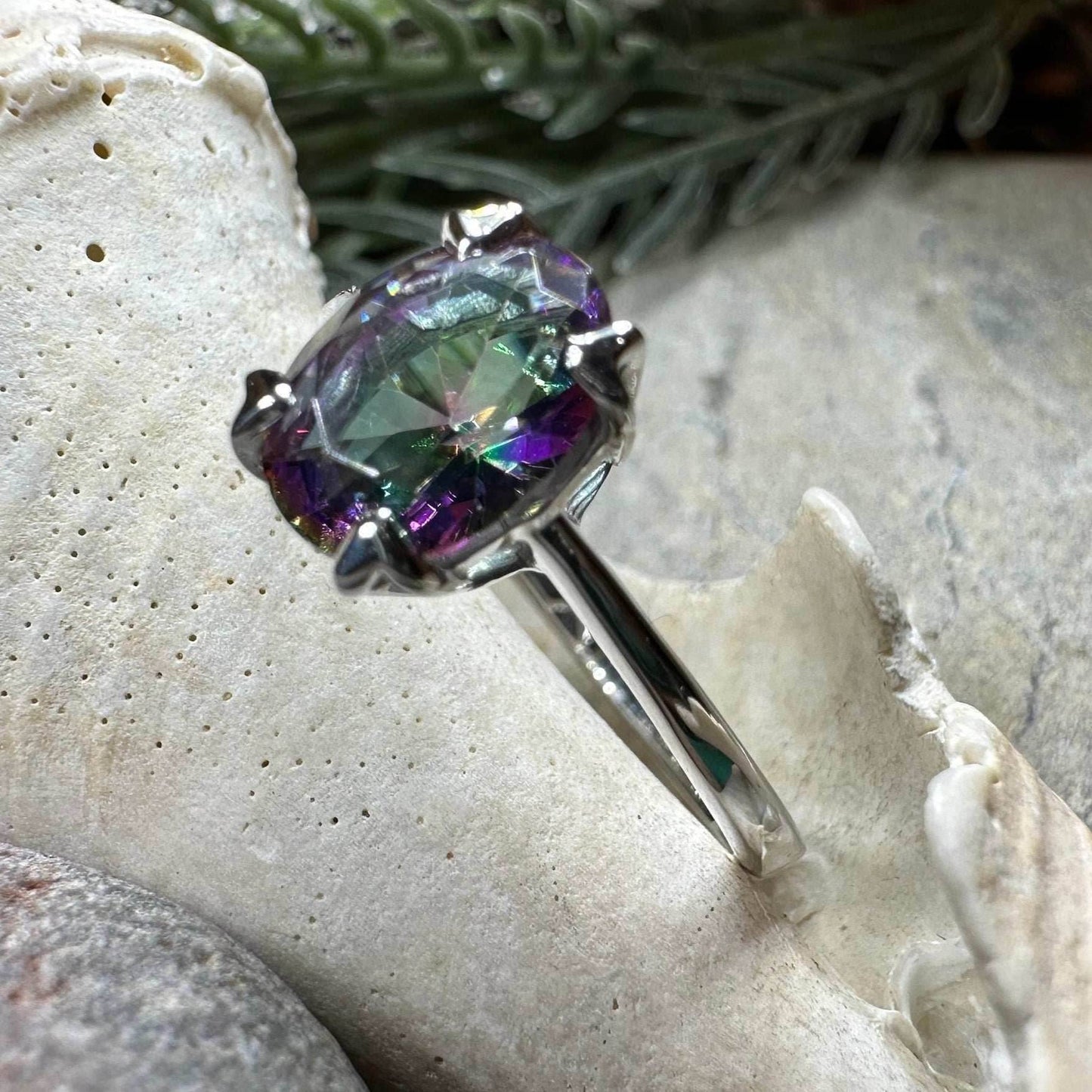 Highland Lass Mystic Topaz Solitaire Ring - 5