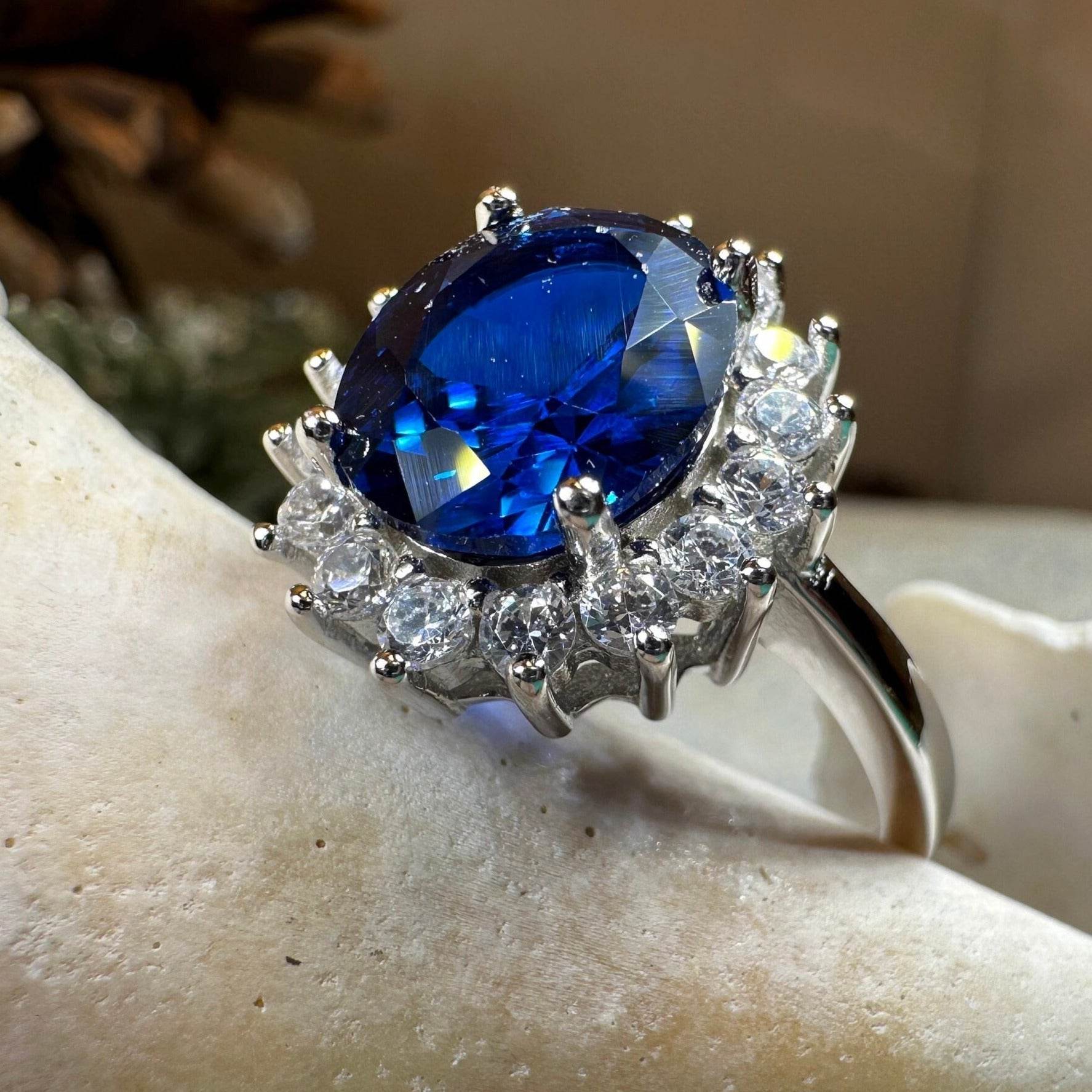 Princess Diana Sapphire Engagement Ring - 5