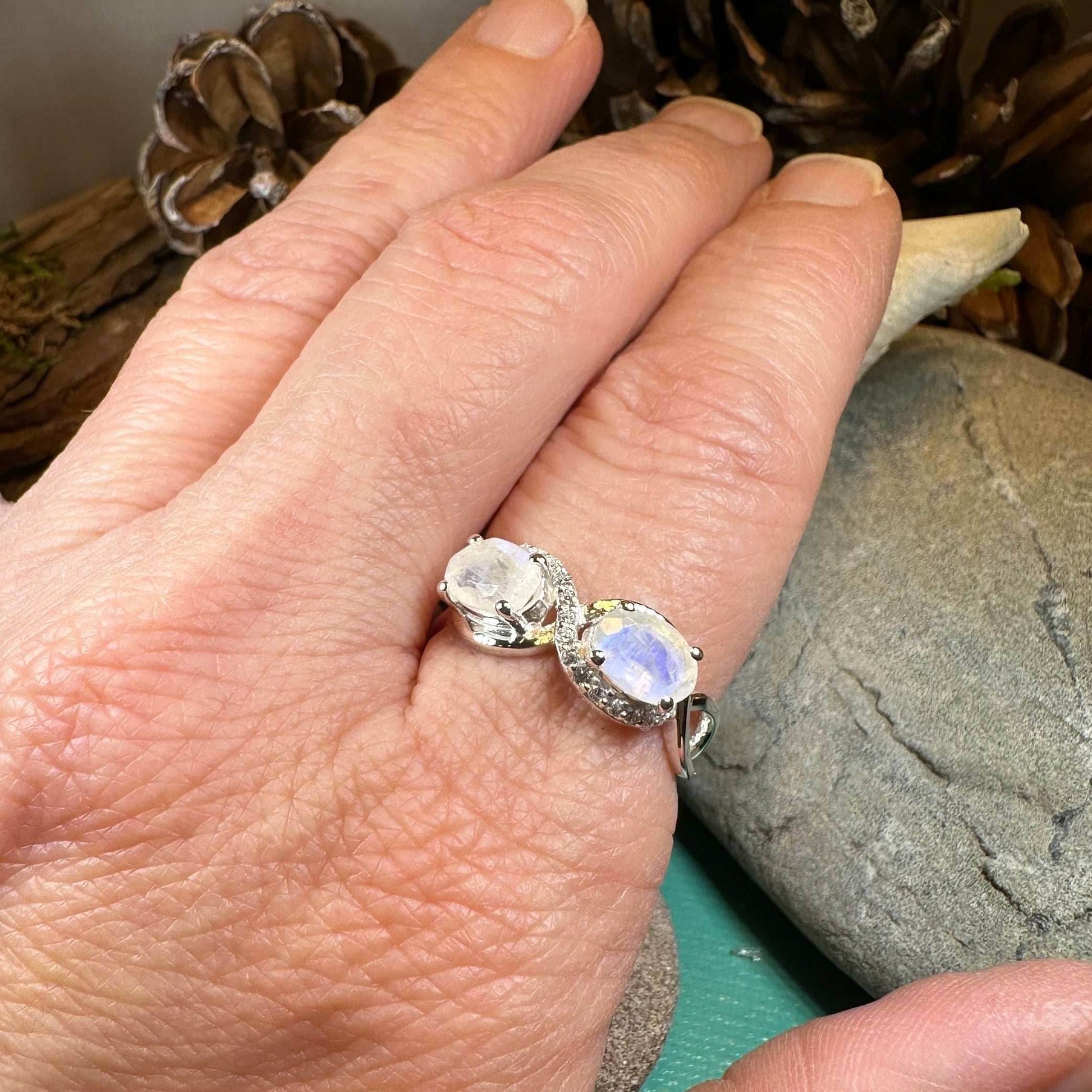 Moonstone Infinity Promise Ring - 10