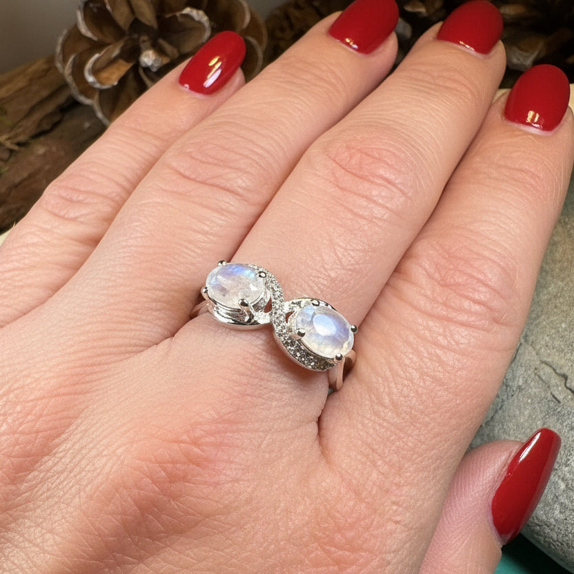 Moonstone Infinity Promise Ring