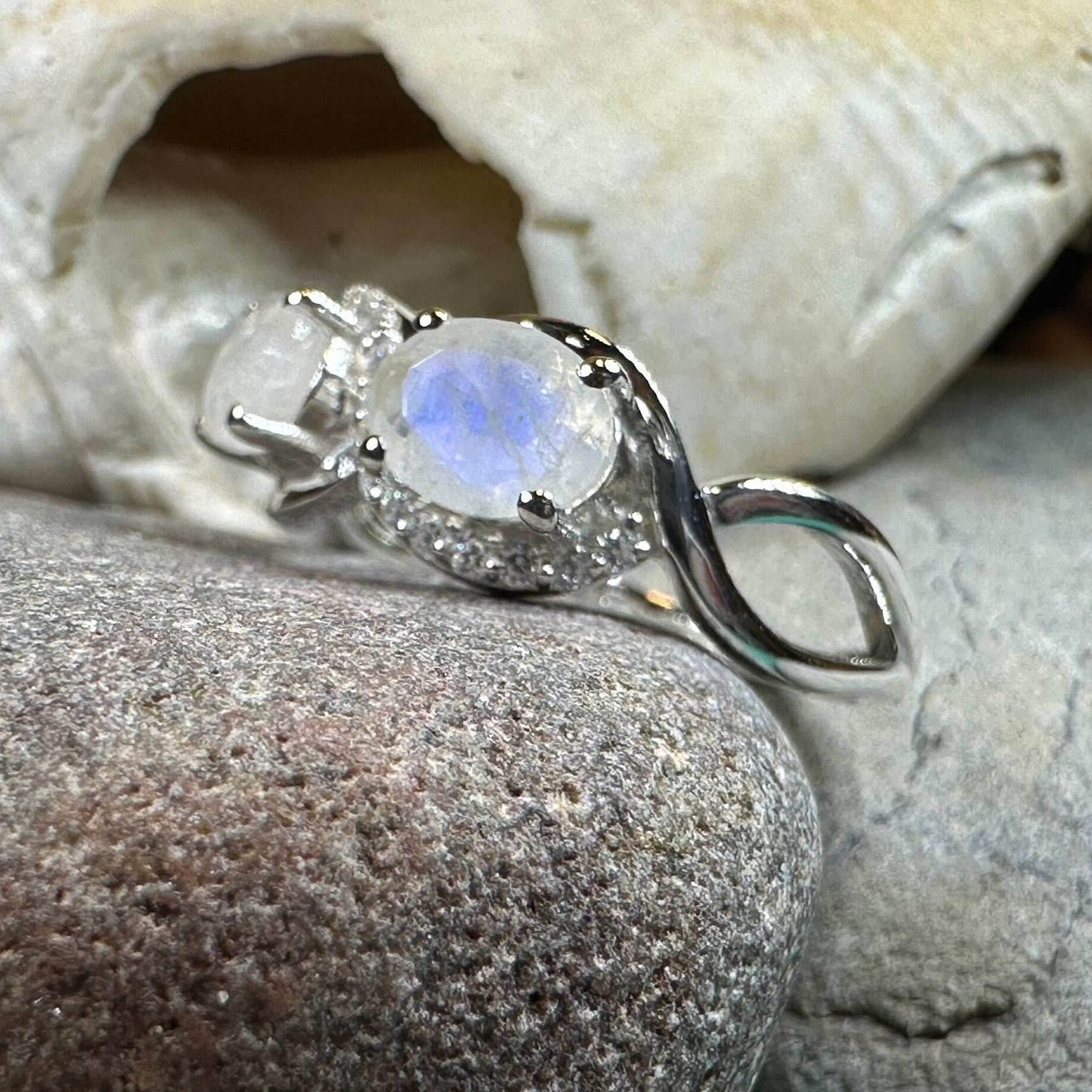 Moonstone Infinity Promise Ring - 10