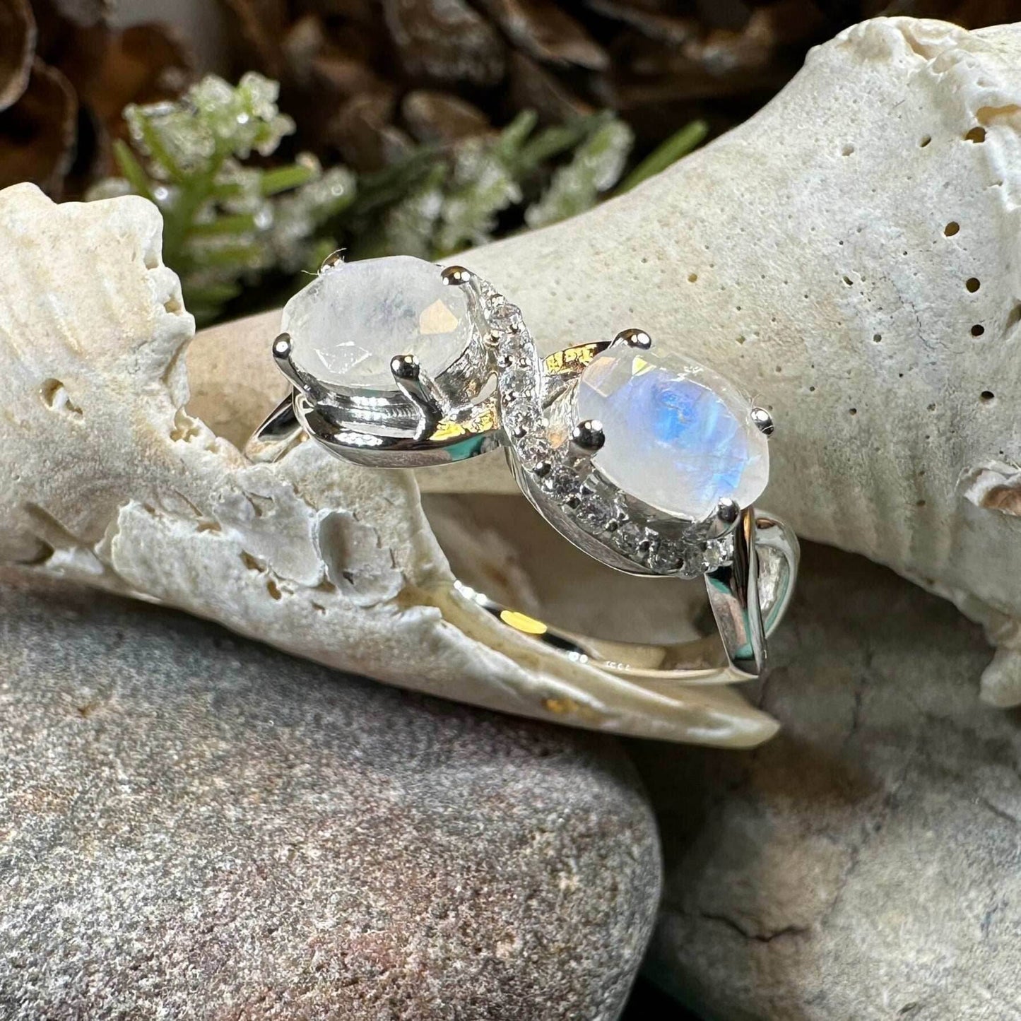 Moonstone Infinity Promise Ring - 10