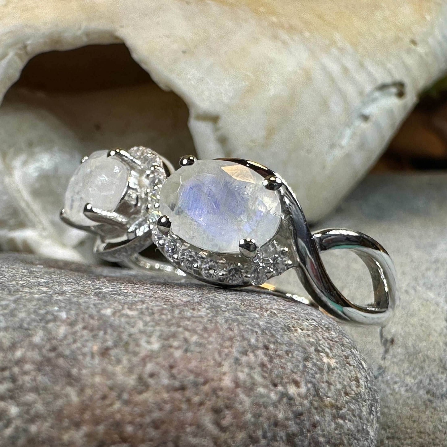 Moonstone Infinity Promise Ring - 10
