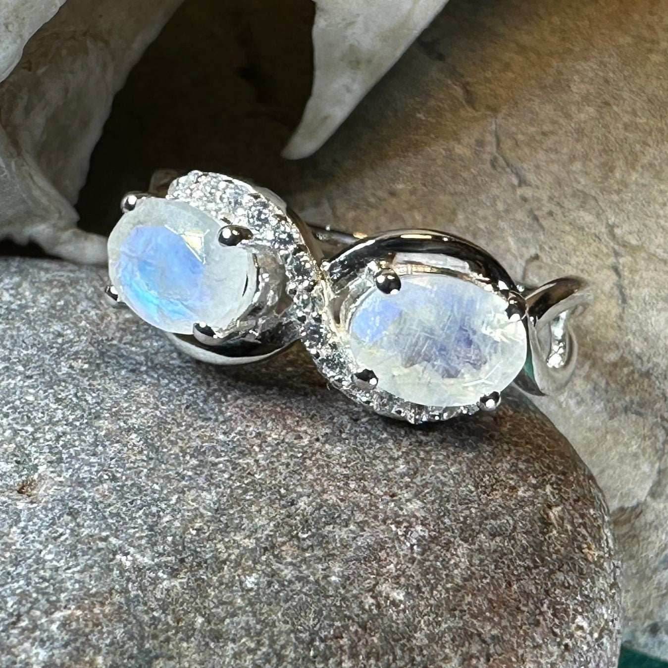 Moonstone Infinity Promise Ring - 10