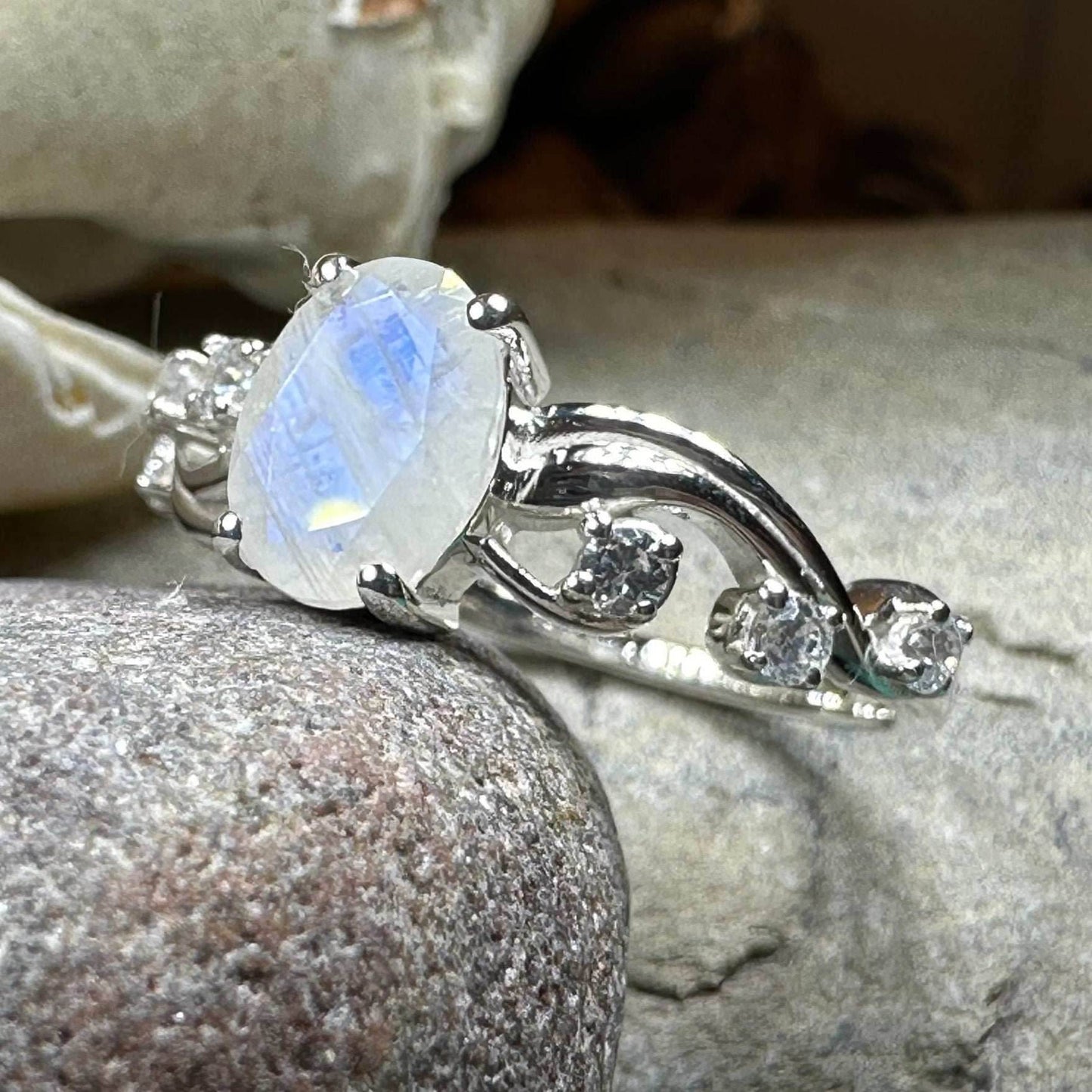 Winter Dawn Moonstone Ring - 6