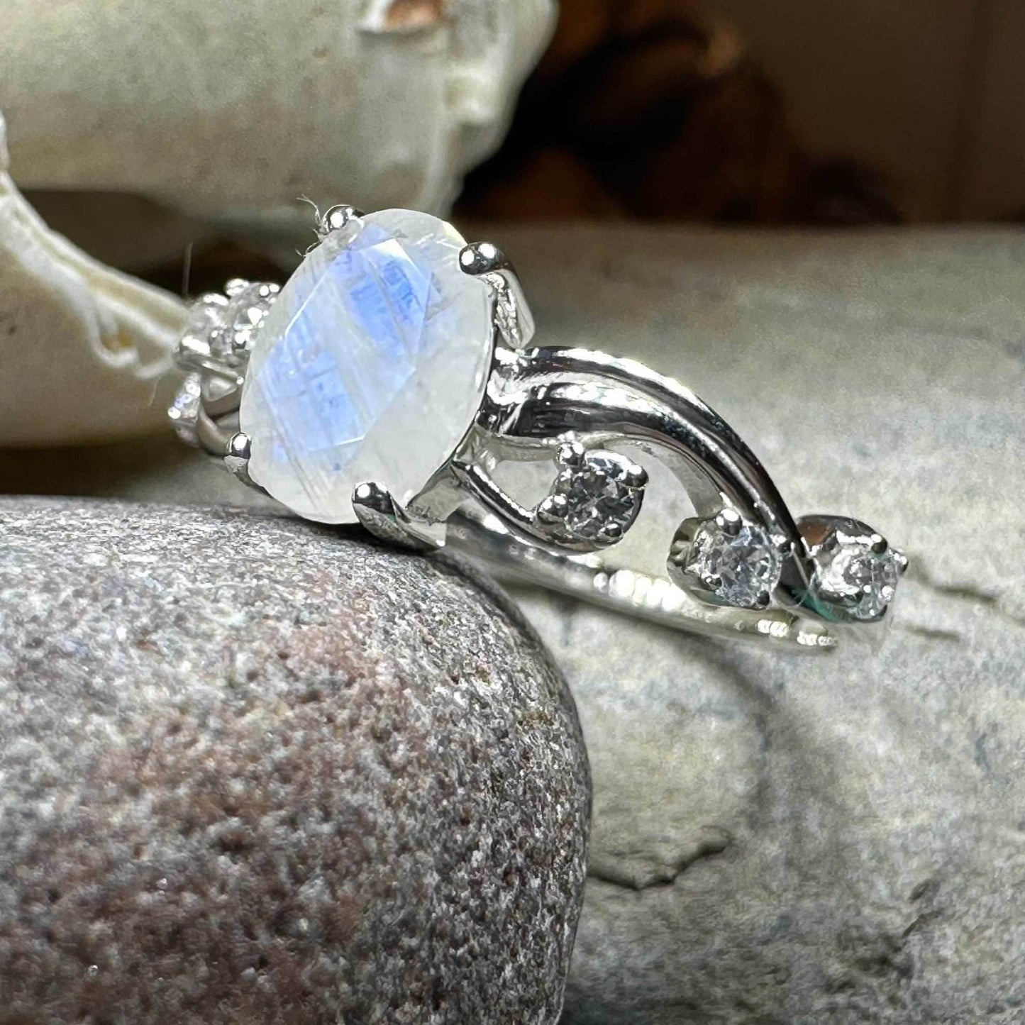 Winter Dawn Moonstone Ring - 6