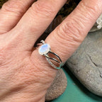 Snow Queen Moonstone Ring - 10
