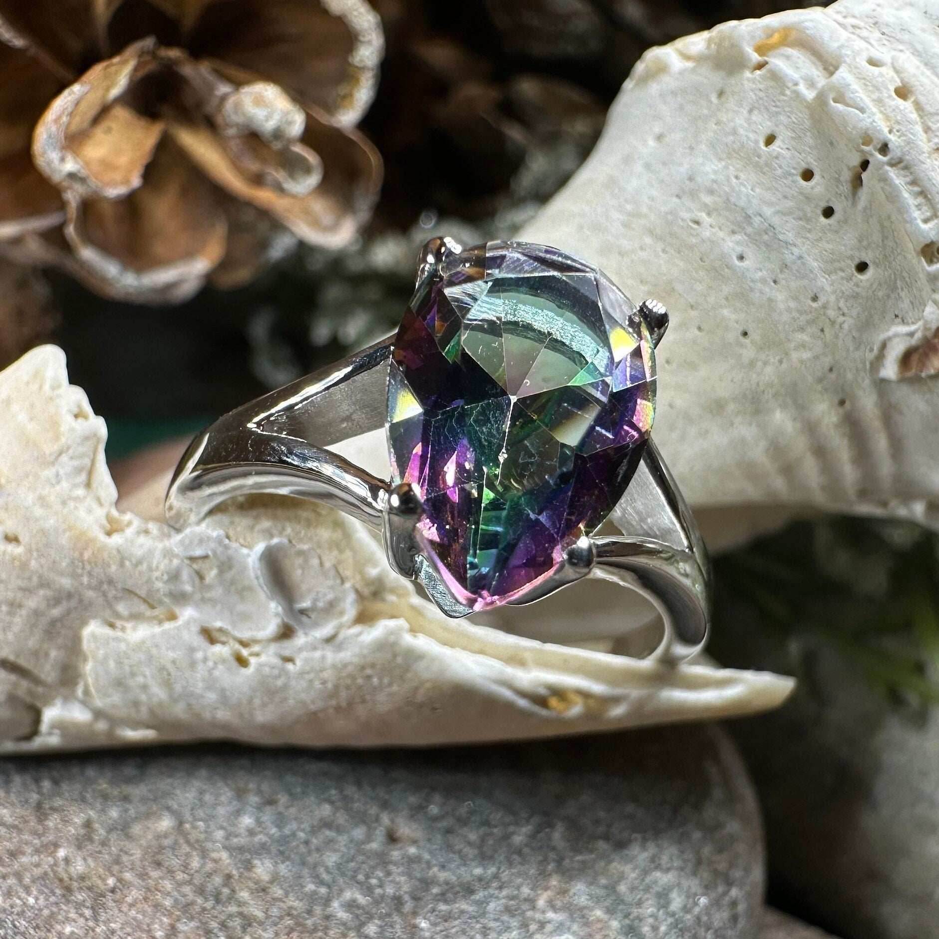 Leithen Mystic Topaz Engagement Ring - 6
