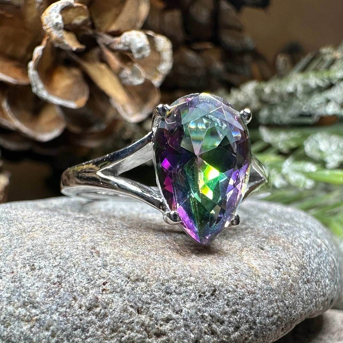 Leithen Mystic Topaz Engagement Ring - 6