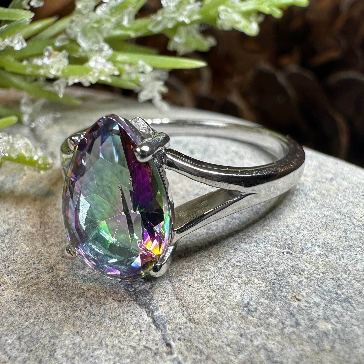 Leithen Mystic Topaz Engagement Ring - 6