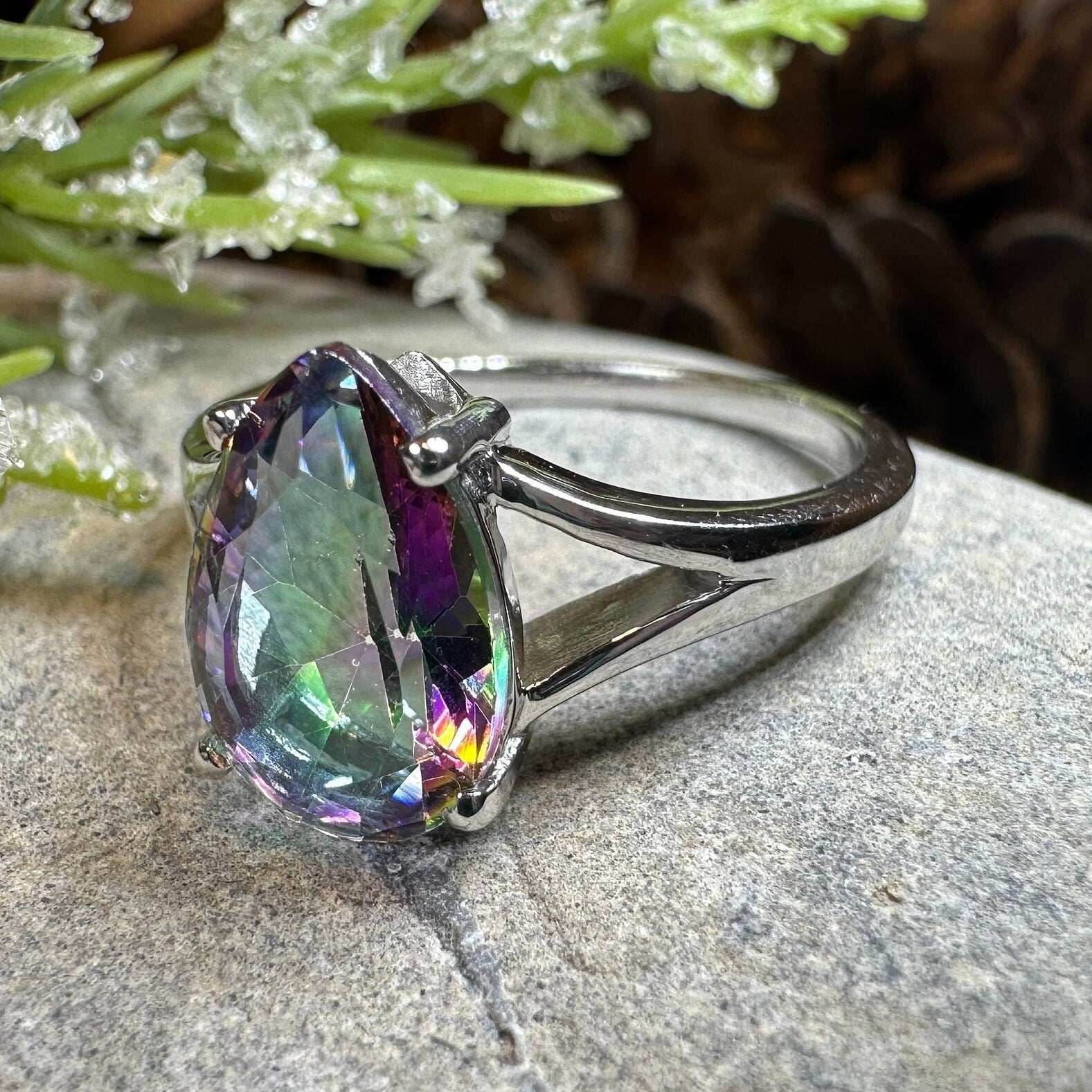 Leithen Mystic Topaz Engagement Ring - 6