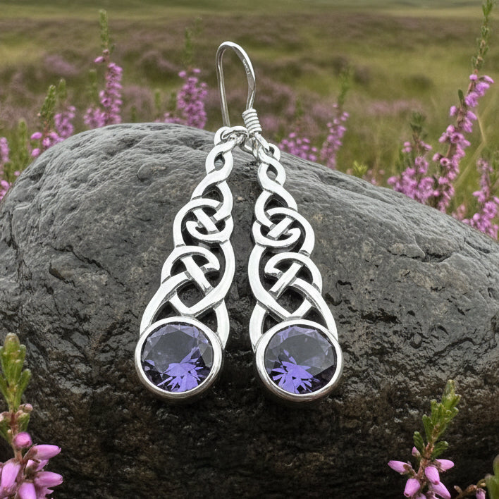 Lianna Celtic Amethyst Earrings
