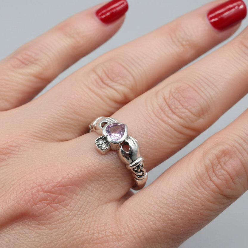 Eriu Marcasite Claddagh Ring