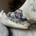 Eriu Marcasite Claddagh Ring - 5