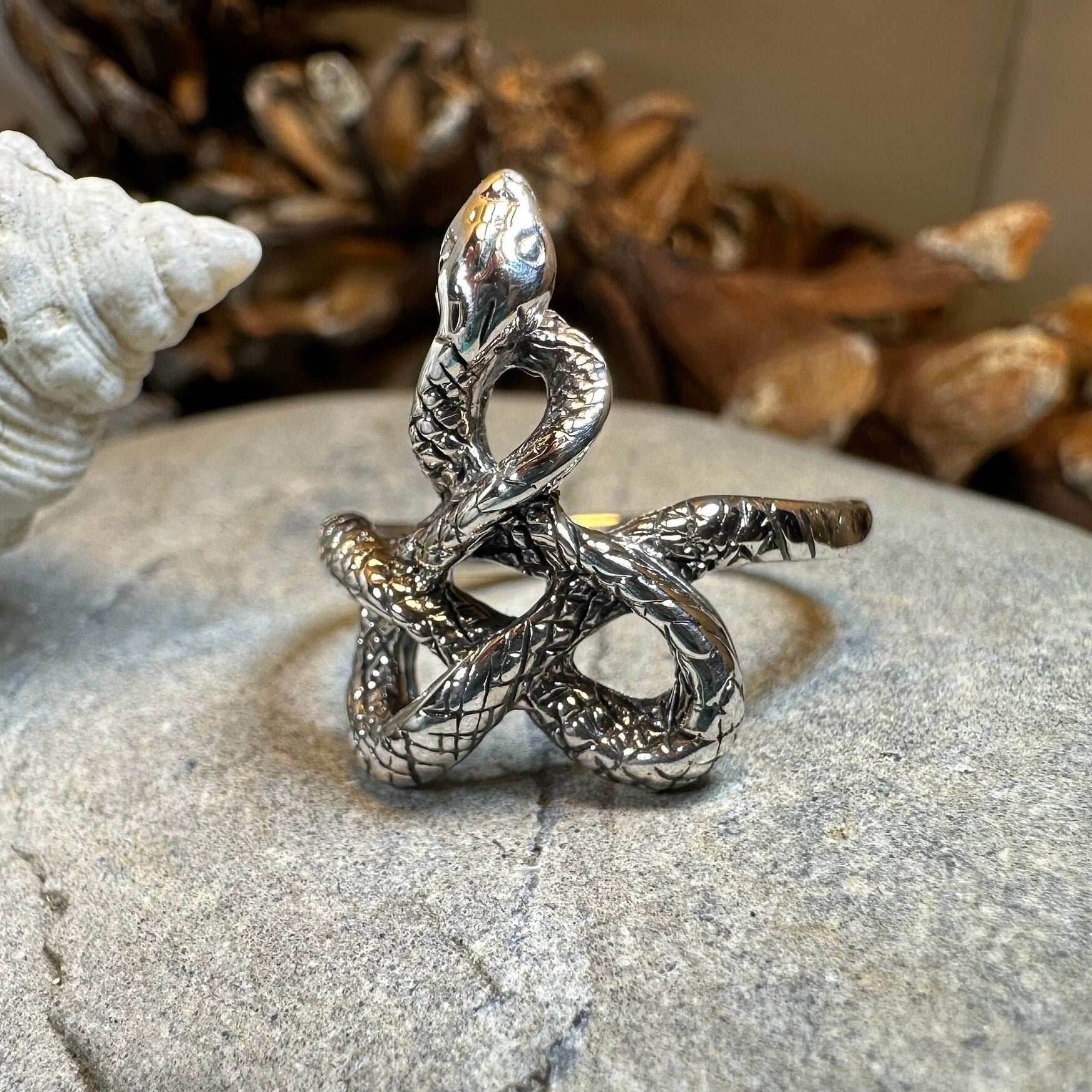 Crynoch Celtic Snake Ring - 7