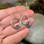Clarion Trinity Knot Earrings - Amethyst