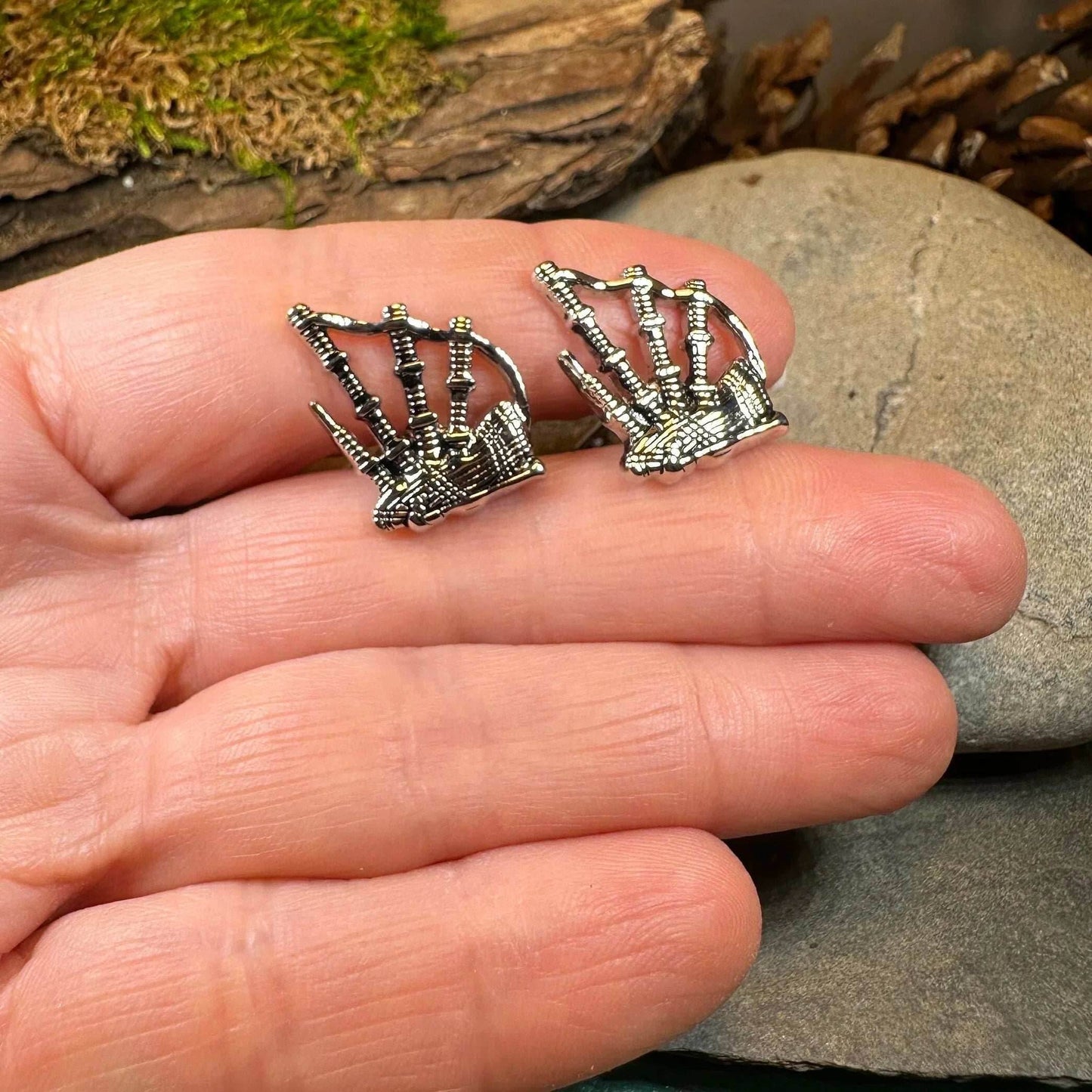Highlander Bagpipes Cuff Links - 