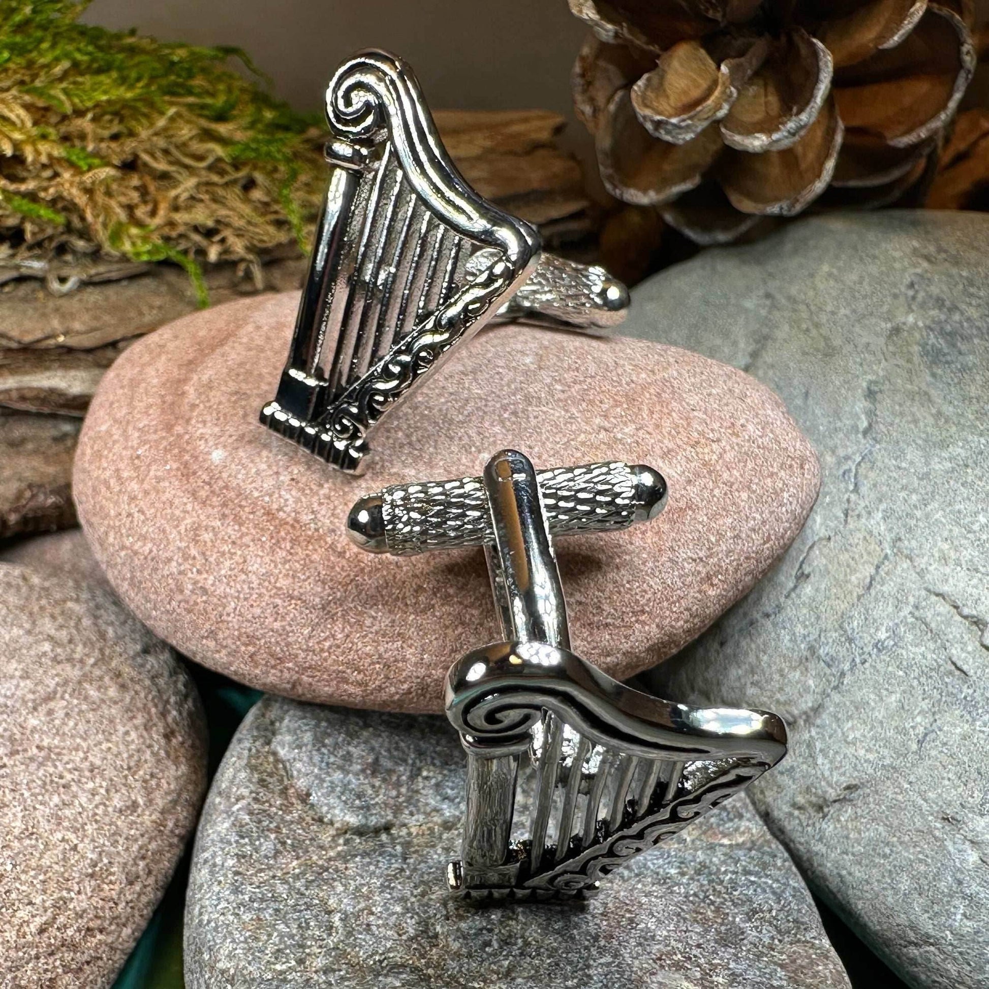 Irish Harp Cuff Links - 