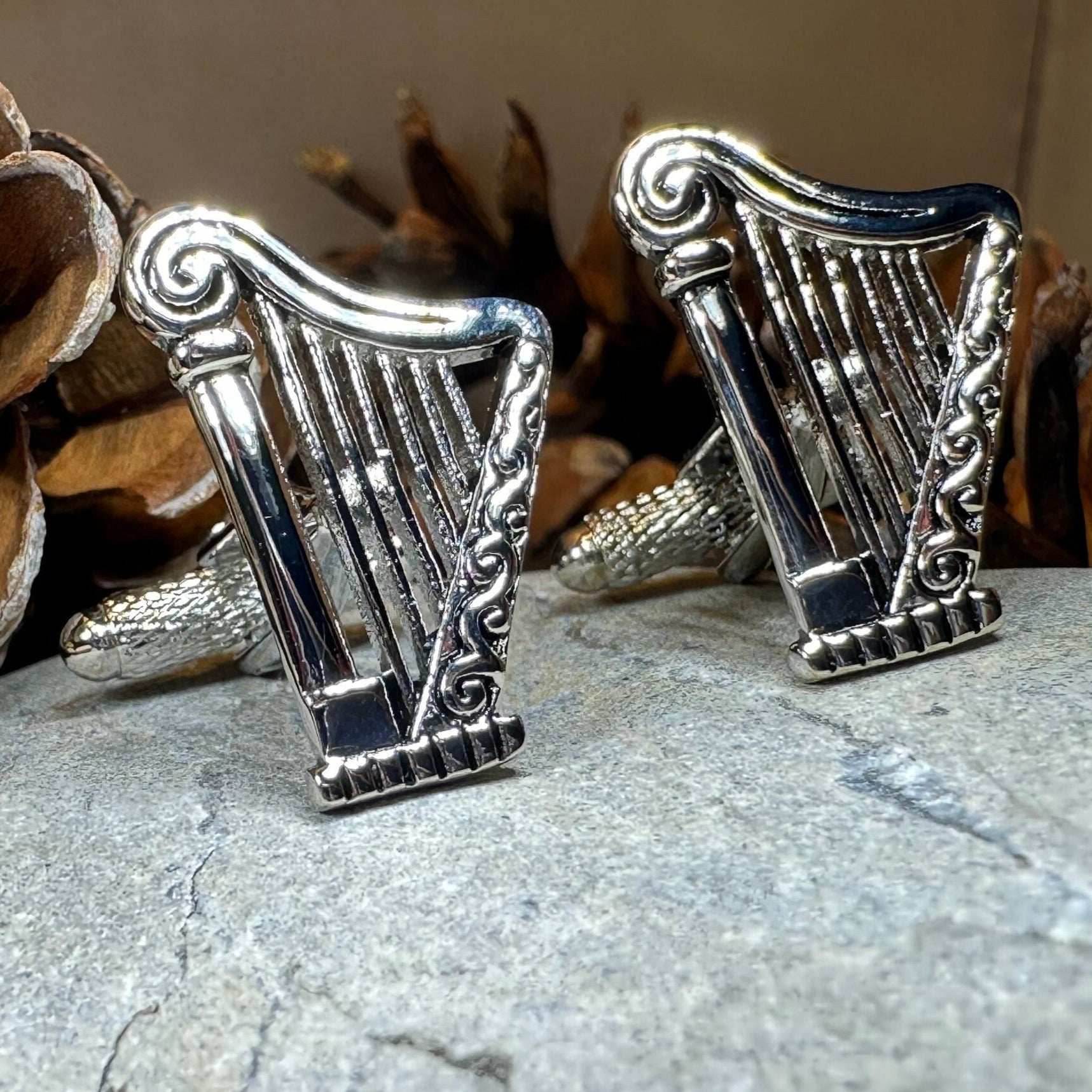 Irish Harp Cuff Links - 