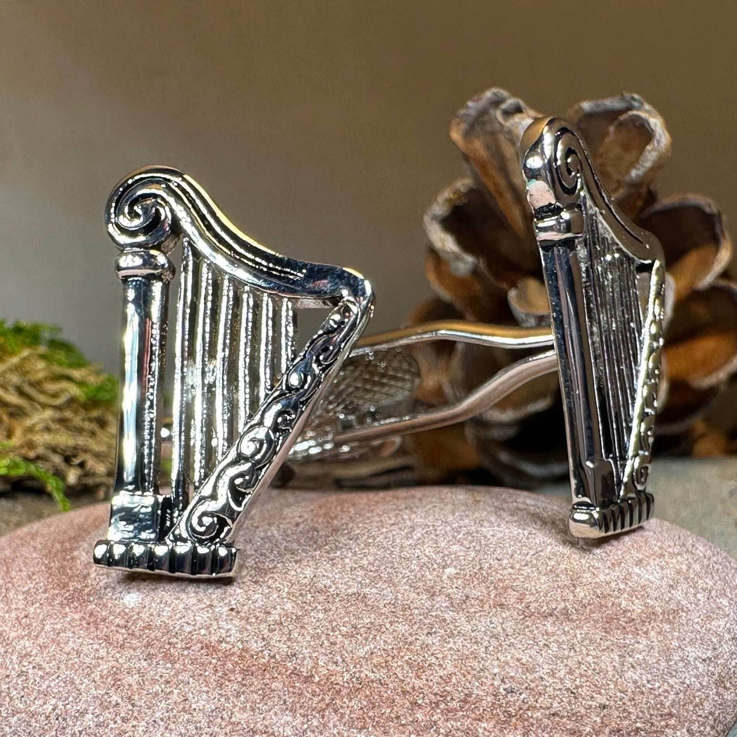 Irish Harp Cuff Links - 