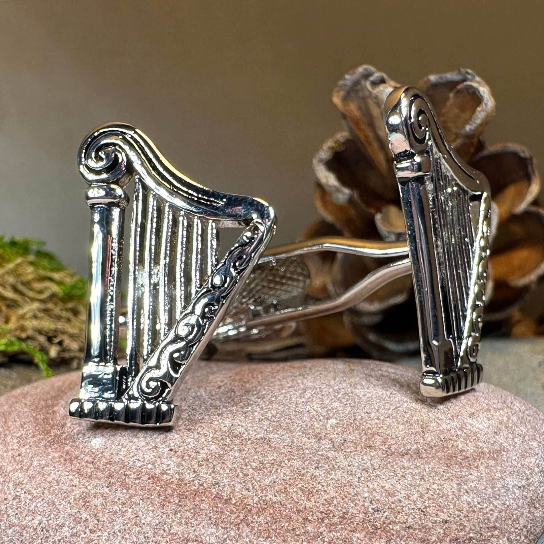 Irish Harp Cuff Links - 