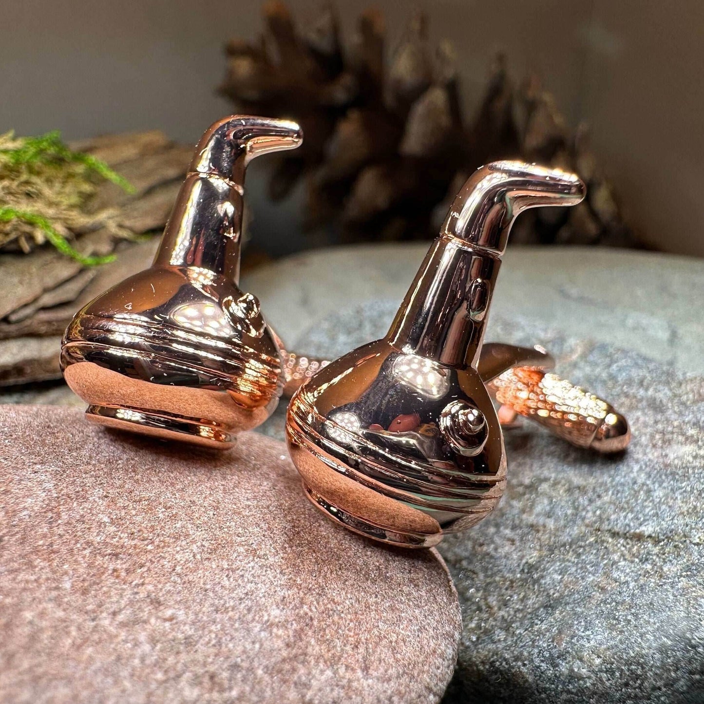 Whiskey Copper Still Cuff Links - 