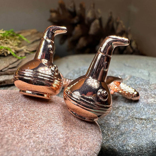Whiskey Copper Still Cuff Links - 