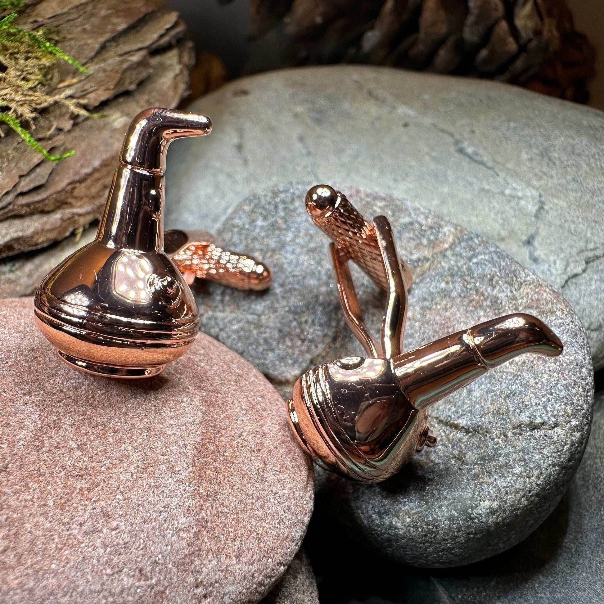 Whiskey Copper Still Cuff Links - 