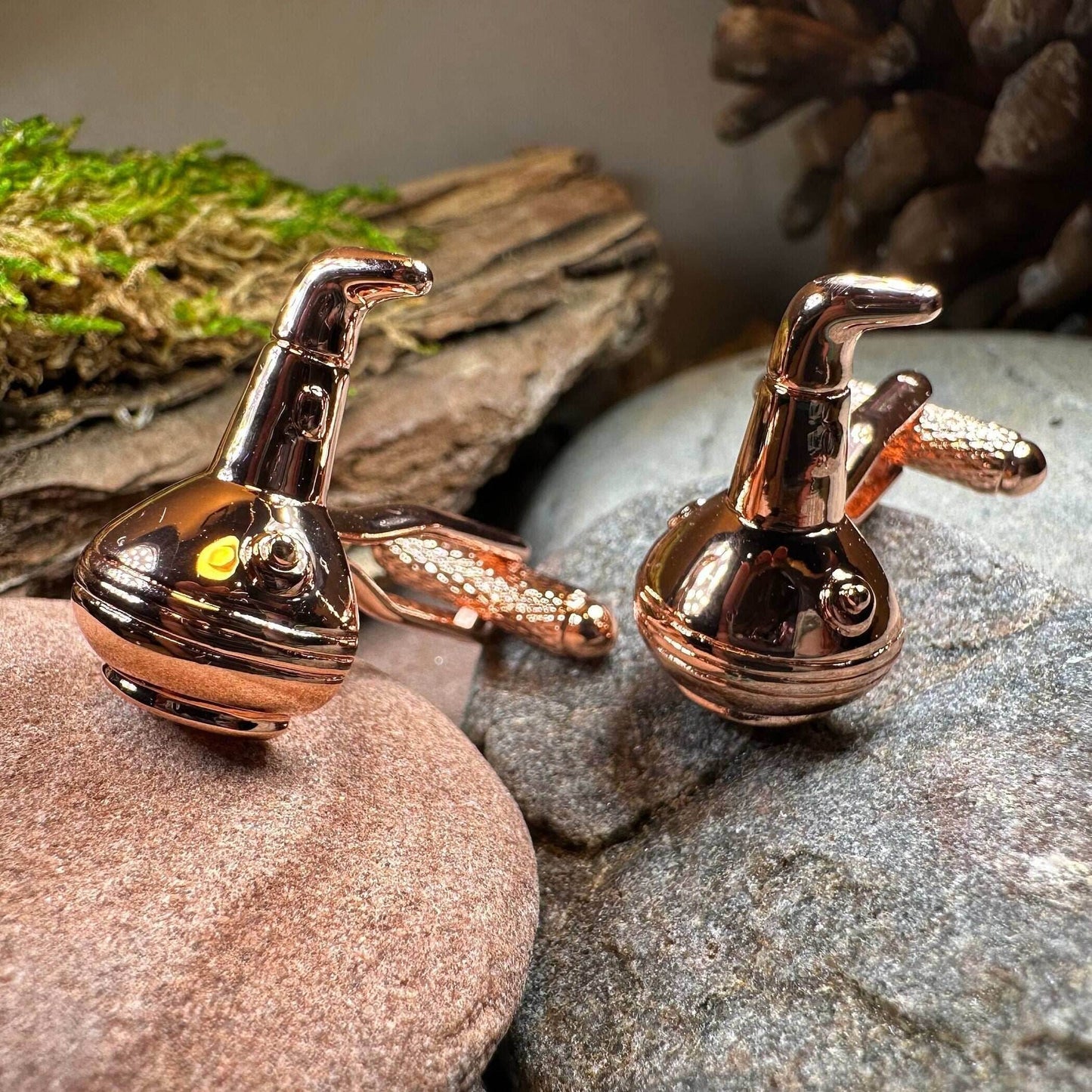 Whiskey Copper Still Cuff Links - 