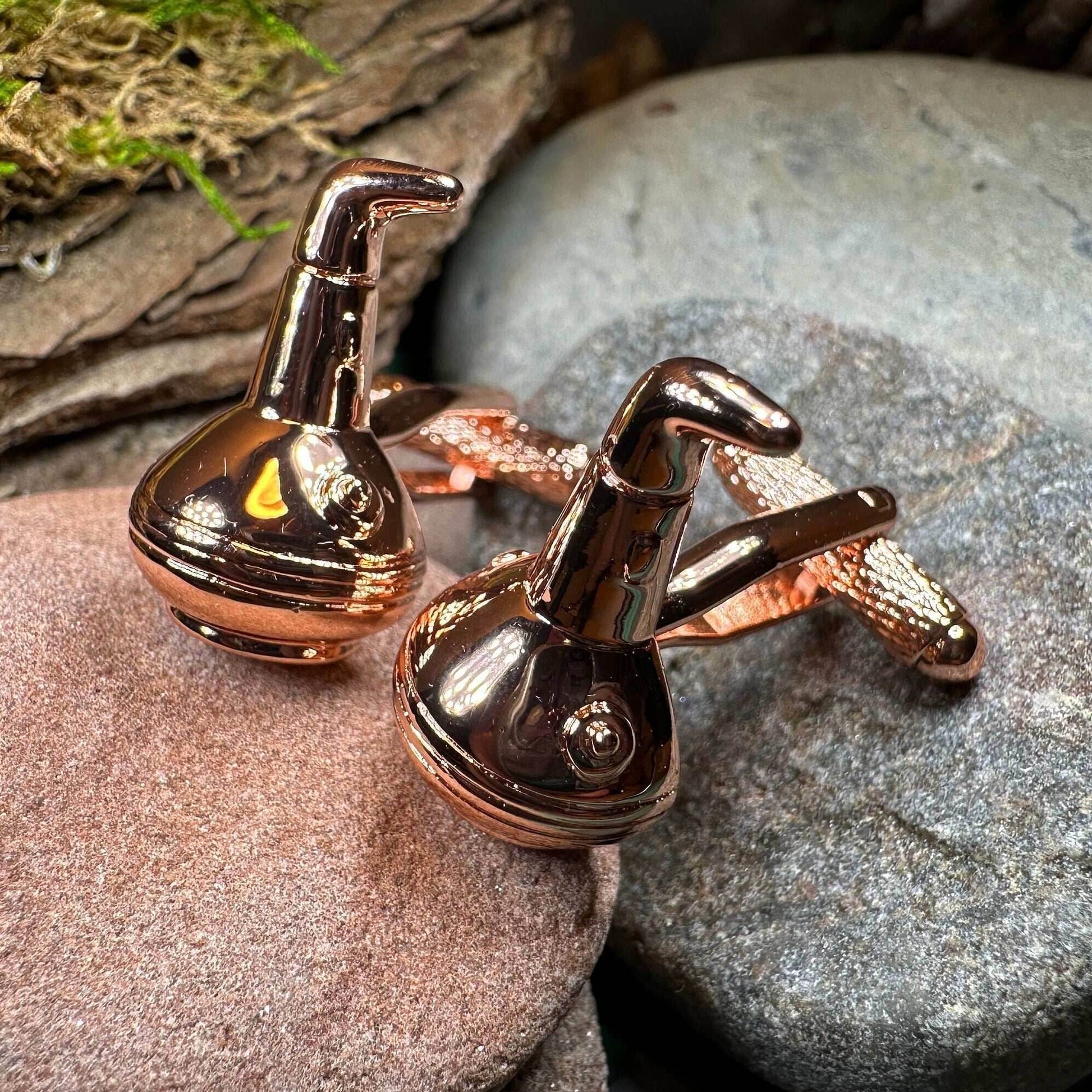 Whiskey Copper Still Cuff Links - 