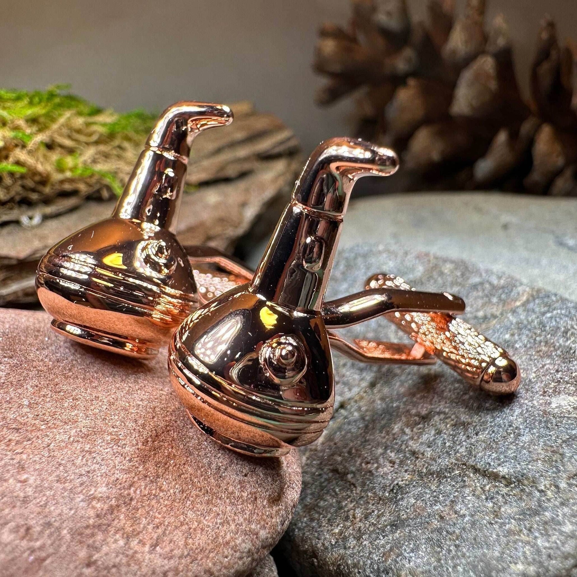 Whiskey Copper Still Cuff Links - 