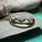Moon & Flying Bats Necklace - 18