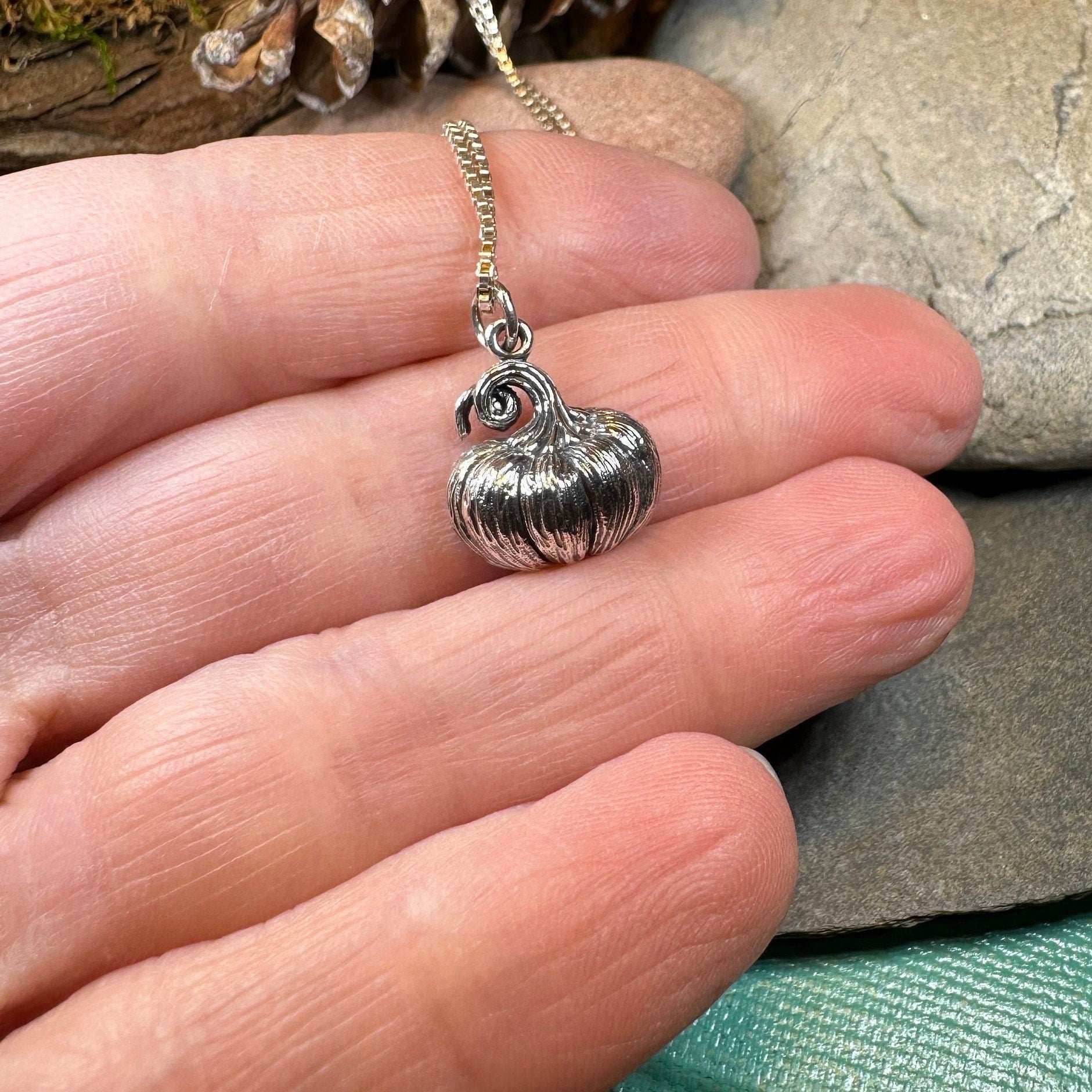 Realistic Autumn Pumpkin Necklace - 18