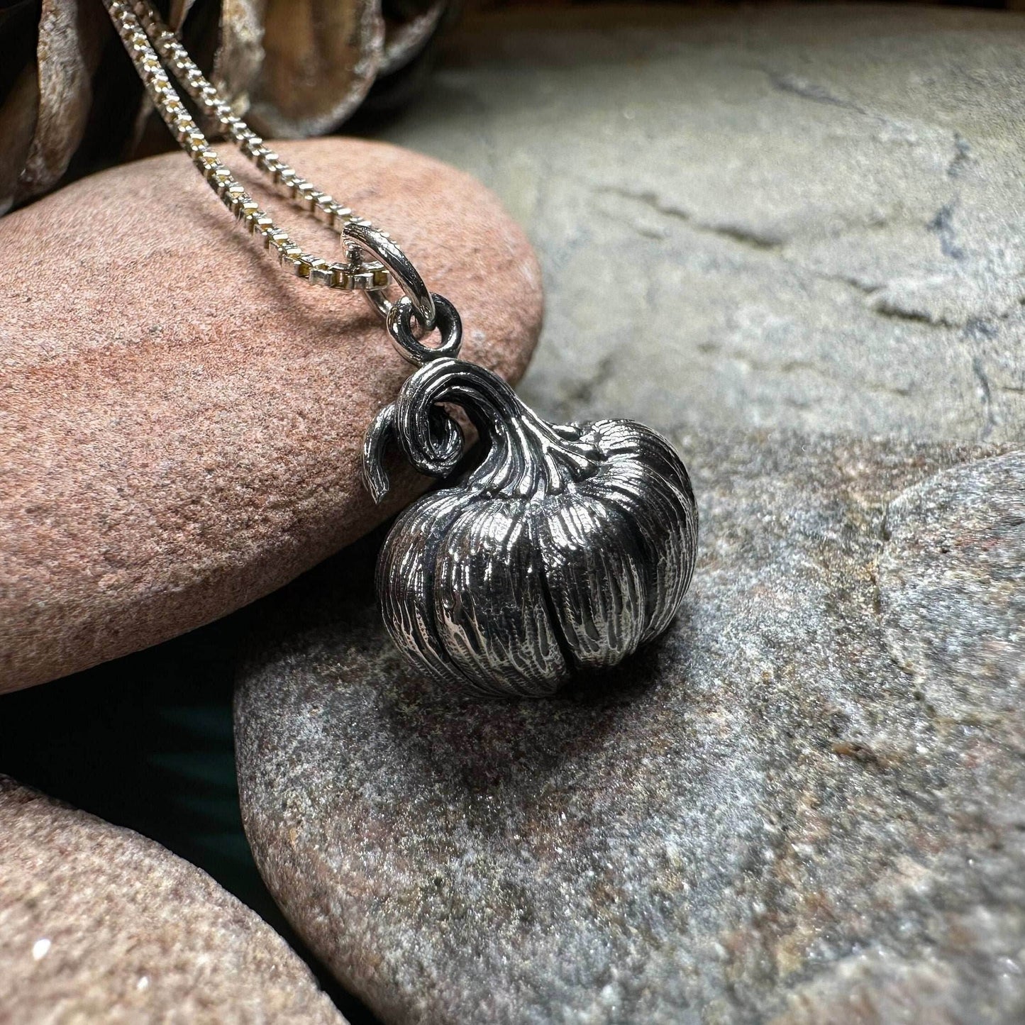 Realistic Autumn Pumpkin Necklace - 18