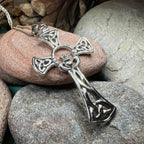 Trinity Knot Claddagh Cross Necklace - 18