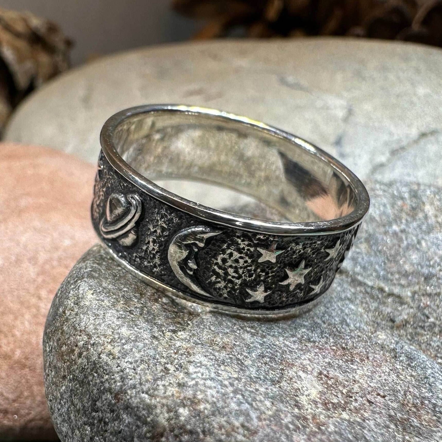 Cosmos Crescent Moon Ring - 5