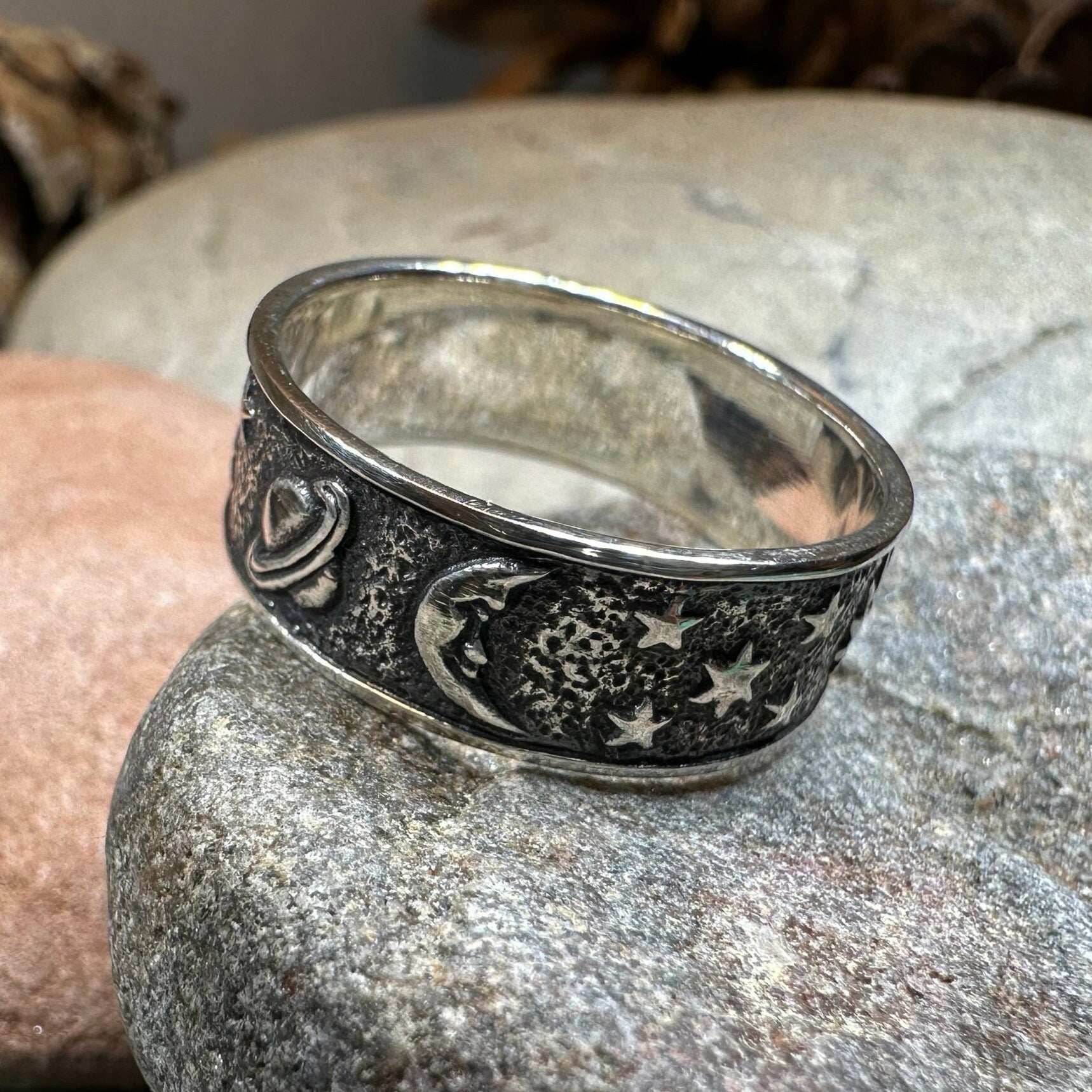 Cosmos Crescent Moon Ring - 5