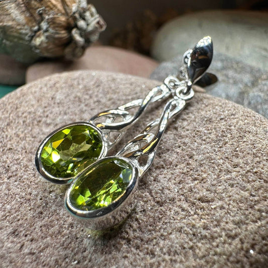 Zara Celtic Knot Earrings - Peridot