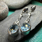Zara Celtic Knot Earrings - Blue Topaz