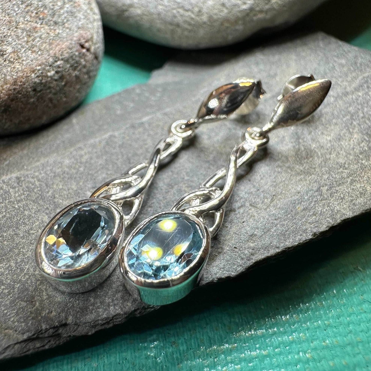 Zara Celtic Knot Earrings - Amethyst